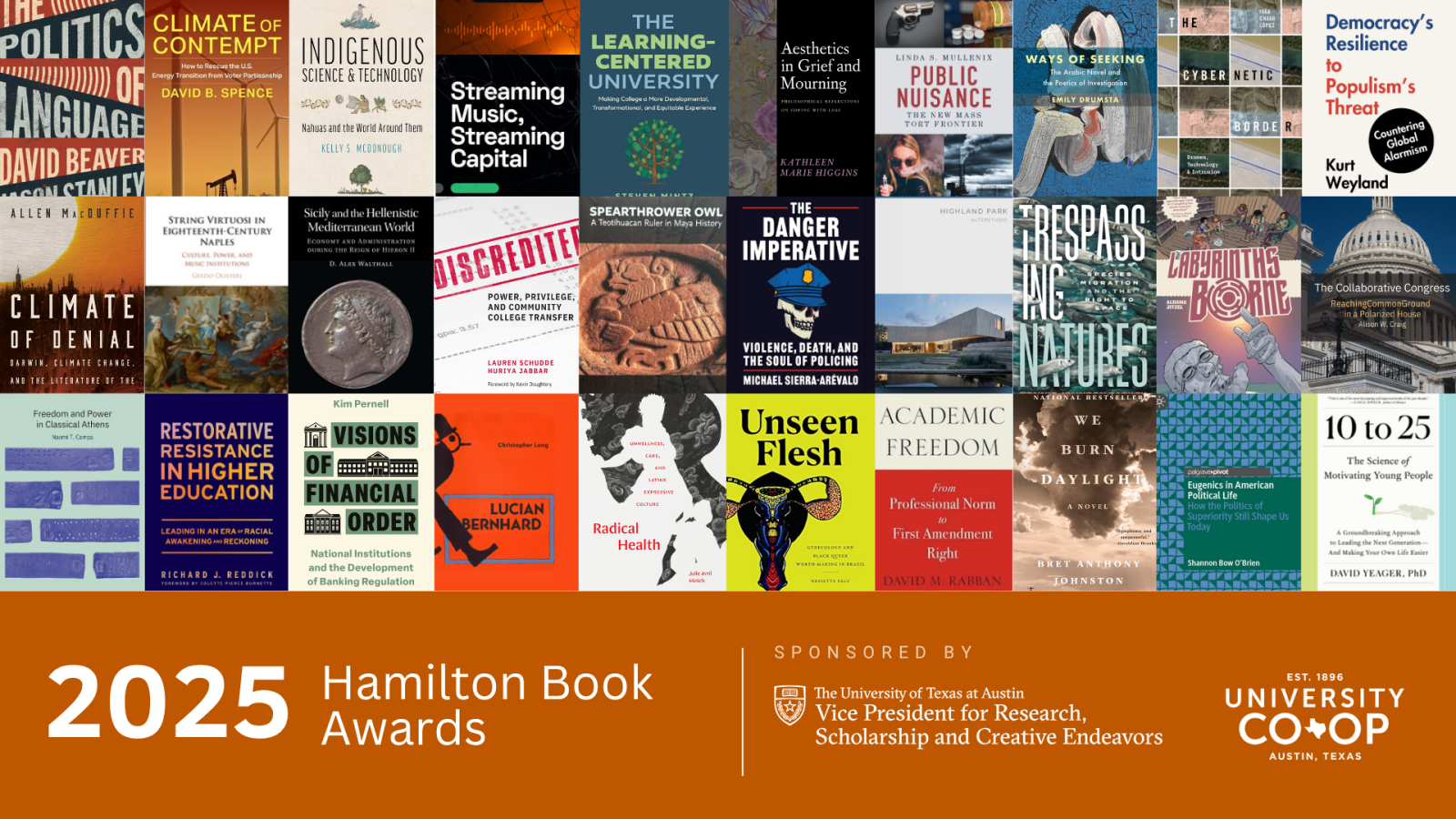 The Hamilton Book Awards poster